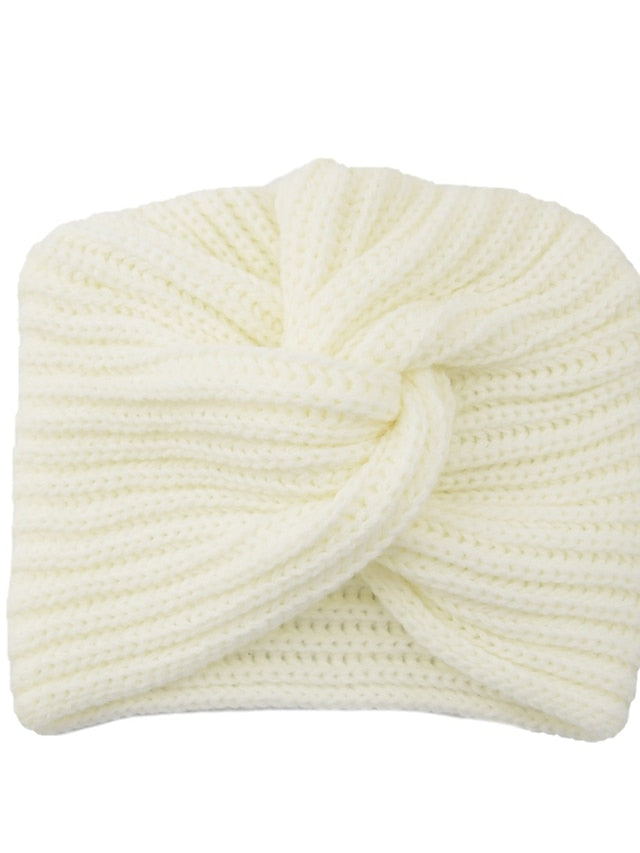 Muslim Inner Hijab Caps Bohemia Turban Cross Wrap Head Indian Hat Knitting Hijab Bonnet Turbante Cap for Women Wear for Women