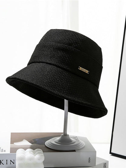 Sun Hat Bucket Cloche Hat Daily Holiday Solid / Plain Color Cloth Casual Breathability Outdoor Comfortable 1 pcs for Women