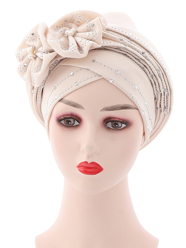 Beanie / Slouchy Party Dailywear Sports Outdoor Beaded Flower Flower Black White Hat Basic Red Fall  Winter for Women