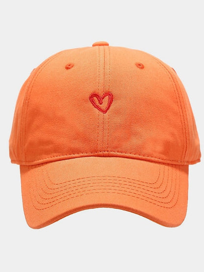 Cotton Baseball Caps Unisex Casual Sunhat Heart Embroidery Man Women Summer Hat Outsport Daily Duck Tongue Cap Couple Sun Visor for Women