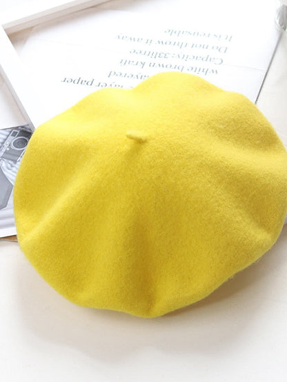 Hat Beret Hat Winter Hats Green Black Purple Outdoor Street Dailywear Knit Pure Color Comfort Warm Breathable for Women
