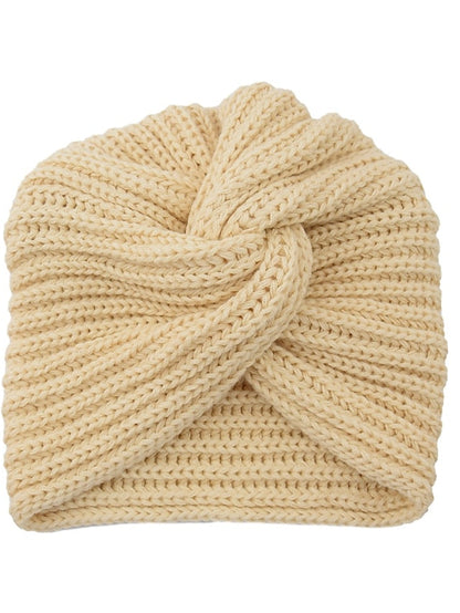 Muslim Inner Hijab Caps Bohemia Turban Cross Wrap Head Indian Hat Knitting Hijab Bonnet Turbante Cap for Women Wear for Women