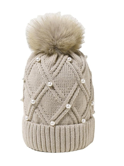 new wool knitted hat autumn and winter warm wool ball cap thickened wild face-lift travel hat for Women