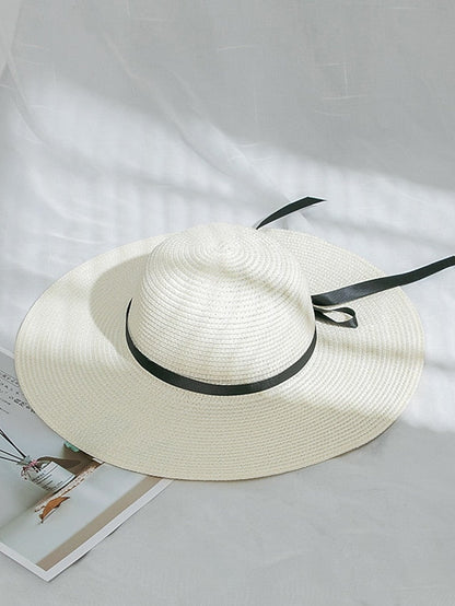 Multi Colors with Black Ribbon Beach Hat Floppy Beach Hats Personalized Beach Hat Friend Gift Summer Sun Hat for Women