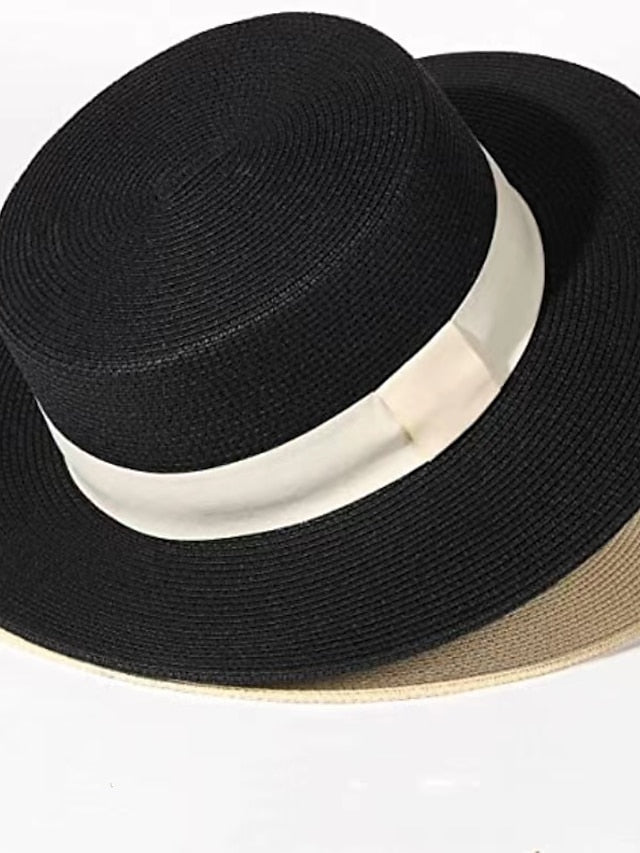 Sun Hat Straw Hat Daily Holiday Straw Vacation Retro 1 pcs for Women
