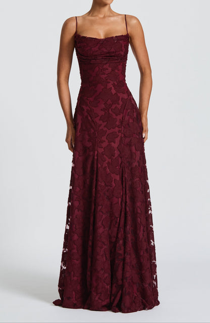 Bella Maxi Dress - Cherry Lacquer