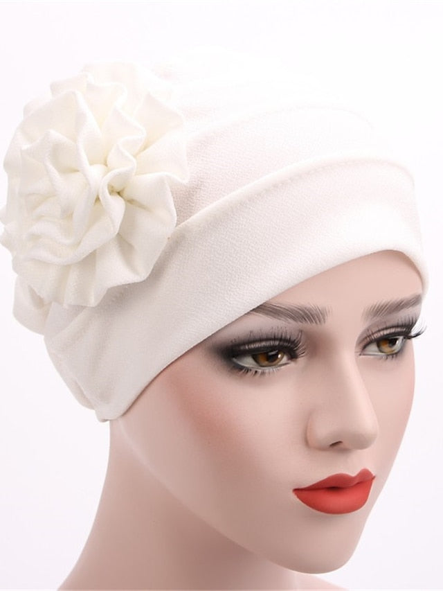 Beanie Slouchy Street Dailywear Casual Flower Pure Color Wine Black Hat Khaki Fall Winter Spring for Women