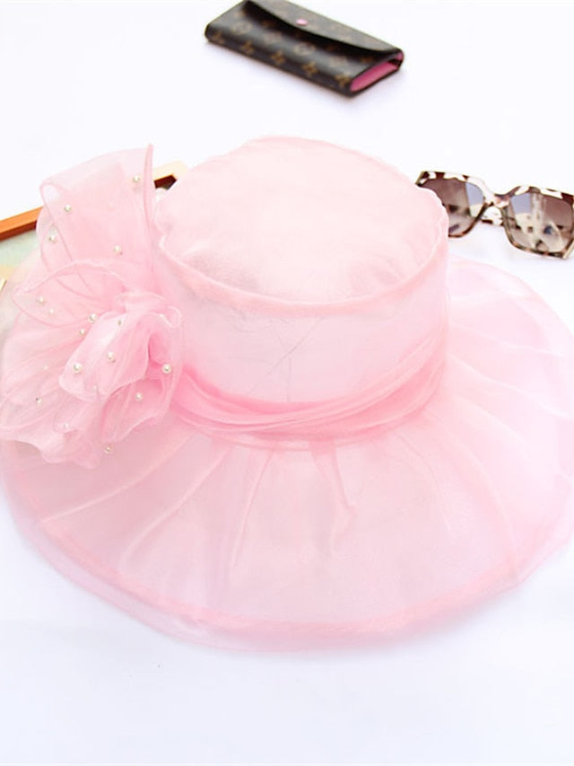 Hat Sun Hat Black Blue Purple Outdoor Home Street Sequins Flower Portable Windproof Comfort for Women