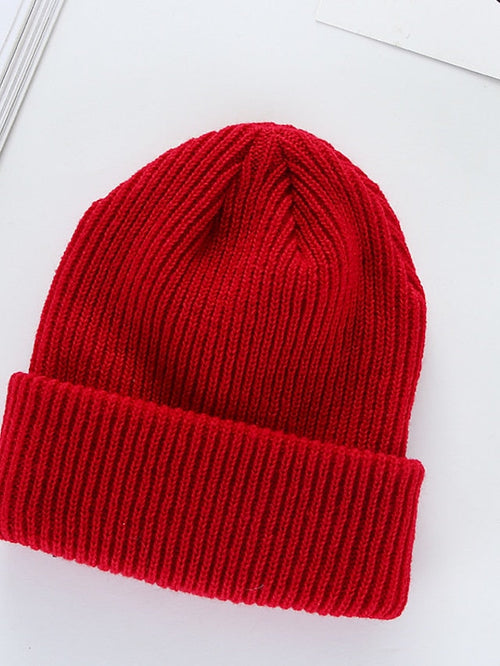 Hat Beanie / Slouchy Light Pink Black Wine Outdoor Street Dailywear Knit Pure Color Comfort Warm Breathable for Women