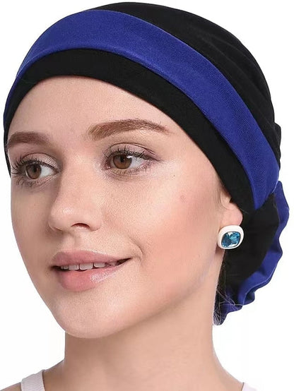 Stretch Inner Hijab Caps Muslim Hat Turban Femme Musulman Turbante Ready To Wear Hijab Bonnet Flower Indian Headwrap Loss Hair Cover for Women