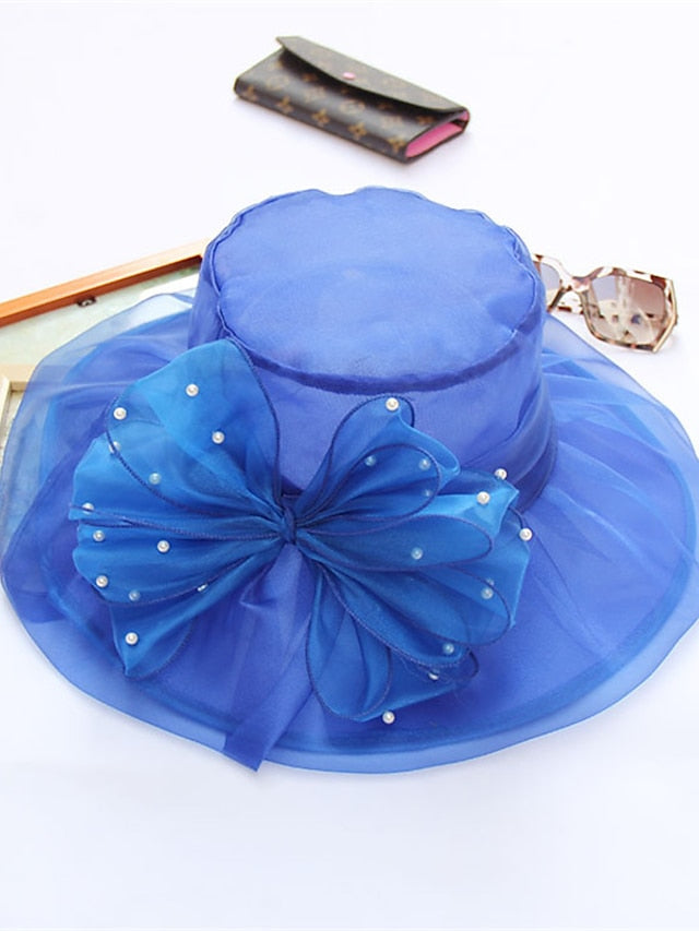 Hat Sun Hat Black Blue Purple Outdoor Home Street Sequins Flower Portable Windproof Comfort for Women