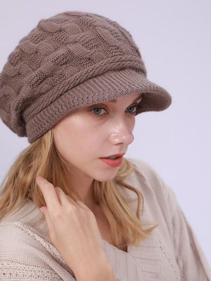 Warm Knitting Beret Hat Winter Women Solid Cap Outdoor Windproof Ear Protection Skiing Hiking Girls Caps for Women