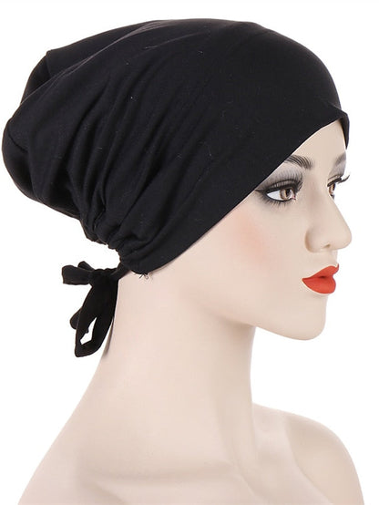 Soft Double Layer Satin Jersey Inner Hijab Cap Muslim Underscarf Bonnet Female Headband Caps Islam Ramadan Bandage Hat for Women
