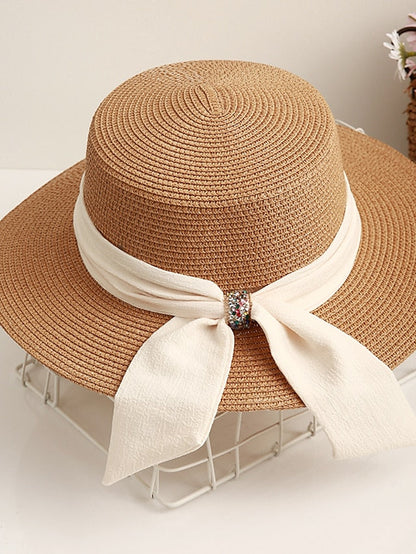 Sun Hat Straw Hat Holiday Straw Vacation Casual Nordic Style Breathability Outdoor Comfortable 1 pcs for Women
