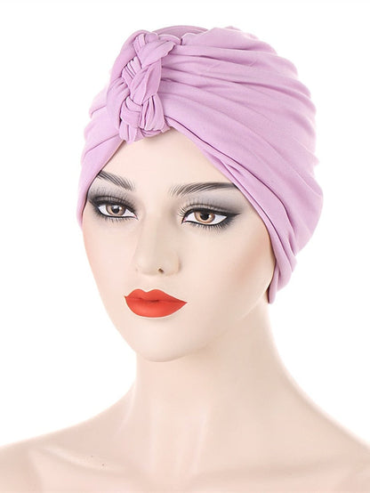 Fashion Inner Hijab Cap Black White Navy Colors Turban Hat Female Bandana Headband Hair Cover Cap Ladies Head Wraps Muslim Headscarf Bonnet for Women