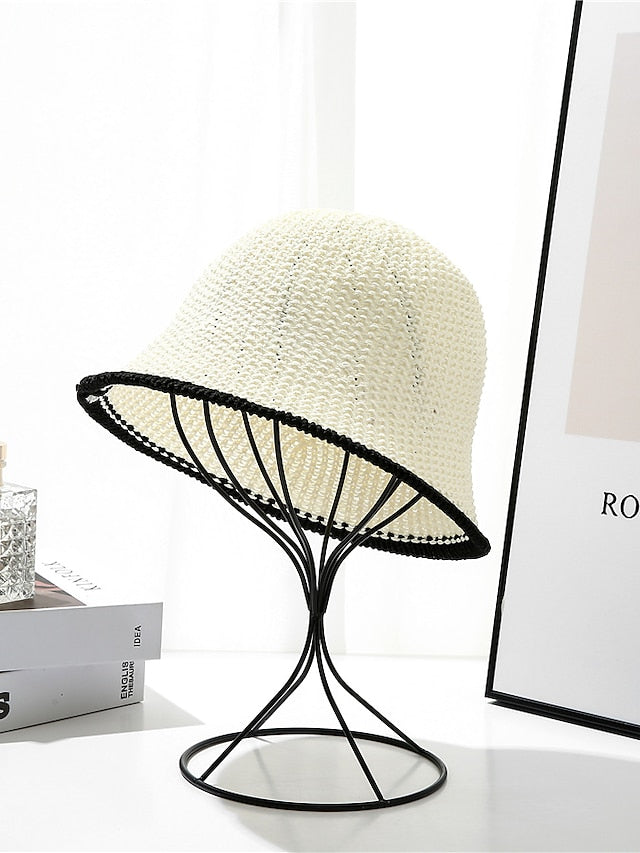 Slouchy Beanie Hat Home Daily Holiday Stripes and Plaid Knit Cute Breathability 1 pcs for Women
