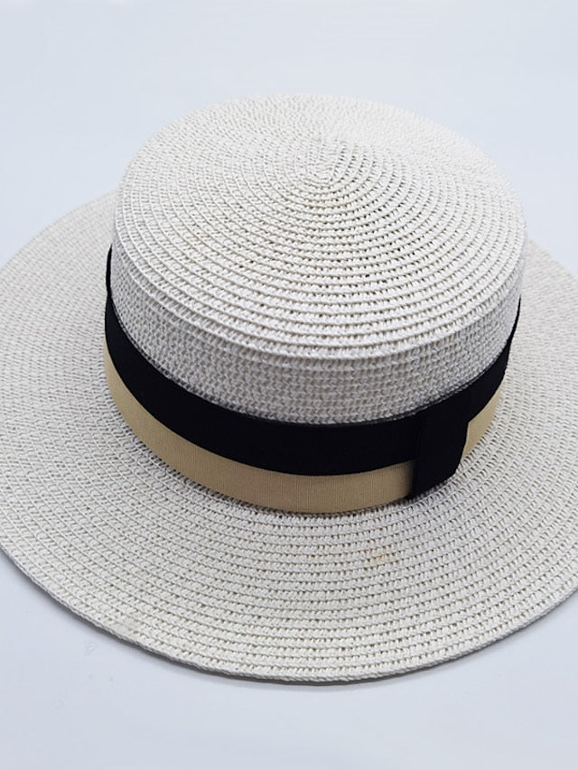 Sun Hat Straw Hat Daily Holiday Straw Vacation Retro 1 pcs for Women