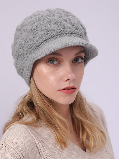 Warm Knitting Beret Hat Winter Women Solid Cap Outdoor Windproof Ear Protection Skiing Hiking Girls Caps for Women