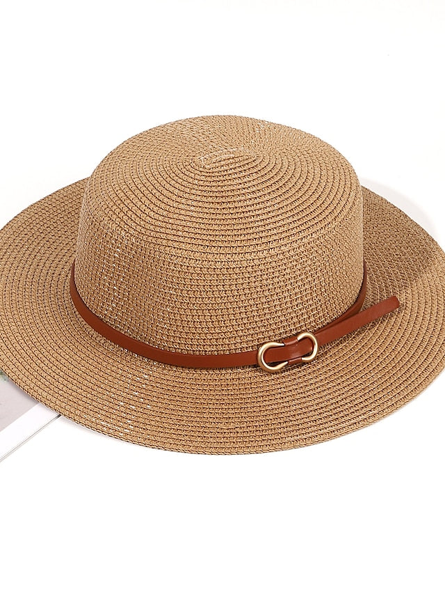 Sun Hat Straw Hat Holiday Straw Vacation Casual Beach Sunscreen Breathability Comfortable 1 pcs for Women