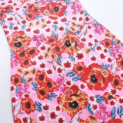 Cross back self tie flower print cami maxi dress  | Festival Outfits Women