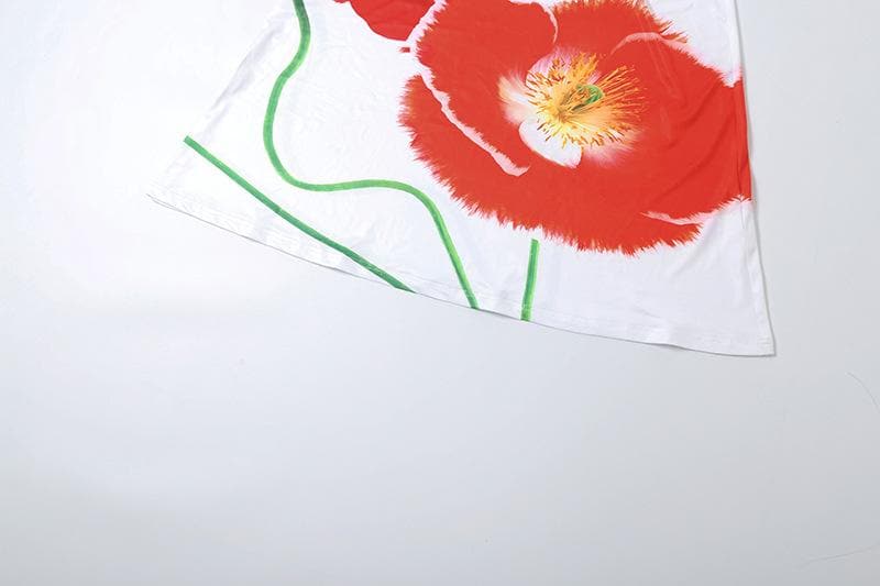 Flower print backless u neck cami maxi dress  | Festival Outfits Women