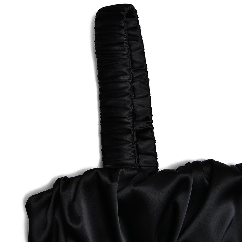 Ruched corset zip-up satin cami maxi dress  | Festival Outfits Women