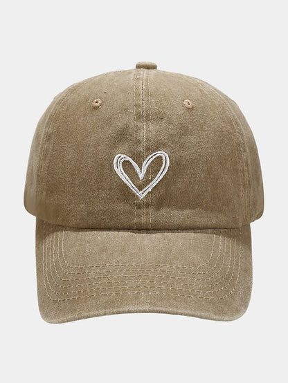 Fashion Outdoor Sport Solid Baseball Caps For Men Women Couple Love Heart Embroidery Snapback Cap Washed Cotton Dad Hat for Women