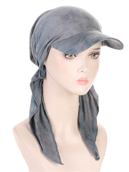 Camouflage Leopard Print Muslim Hijab Turban Hat for Women Girls Baseball Cap Sun Hats Headscarf Scarf Cap Solid Color Fashion Women Soft scarves for Women