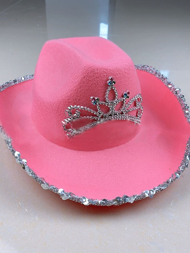 Hat Bucket Hat Flat Cap Light Pink Pink Fuchsia Party Outdoor Special Occasion Beaded Star Print Comfort Warm Breathable for Women