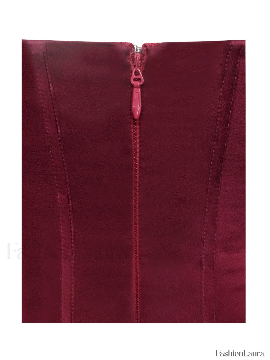 Lucinda Burgundy Satin Charming Lace Corset Maxi Dress