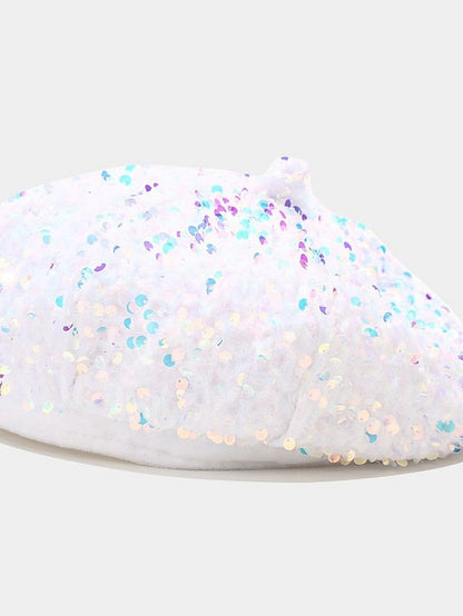 Popular Sequins Painter Hat Female Korean Version Trendy Beret Pub Party British Retro Octagonal Hat for Women