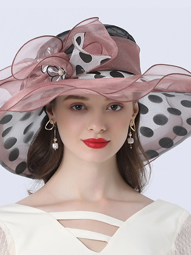 Hat Bucket Hat Sun Hat Green Black Purple Party Outdoor Dailywear Floral Floral Polka Dot Portable Windproof Comfort for Women