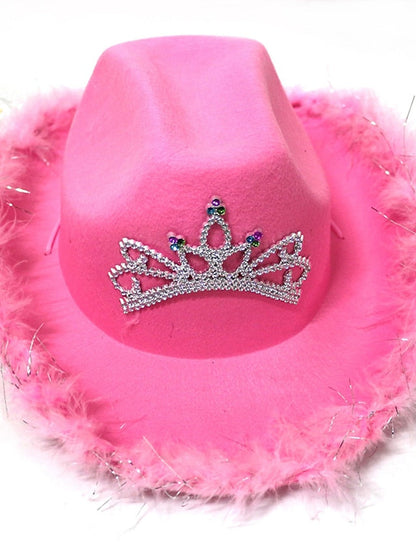 Hat Bucket Hat Flat Cap Light Pink Pink Fuchsia Party Outdoor Special Occasion Beaded Star Print Comfort Warm Breathable for Women