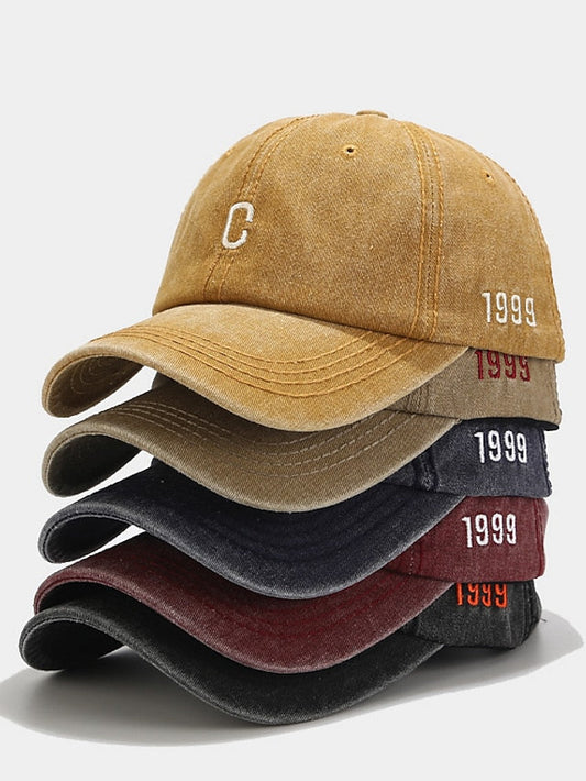 1pcs Embroidery Plain Baseball Hats Washed Cotton Cap For Men Women Adjustable Snapback Caps Baseball Cap Letter Dad Hat for Women