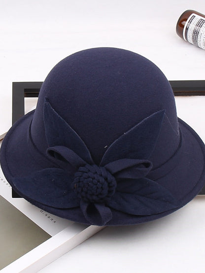 Party Hat Party Wedding Special Occasion Flower Flower Wine Camel Hat / White / Blue / Fall / Winter / Spring for Women