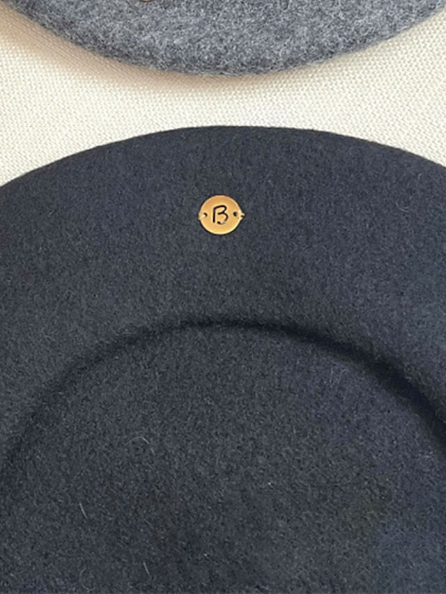 Hat Beret Hat Winter Hats Black Camel Gray Outdoor Daily Holiday Pure Color Letter Comfort Warm Breathable for Women
