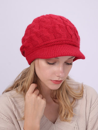 Warm Knitting Beret Hat Winter Women Solid Cap Outdoor Windproof Ear Protection Skiing Hiking Girls Caps for Women