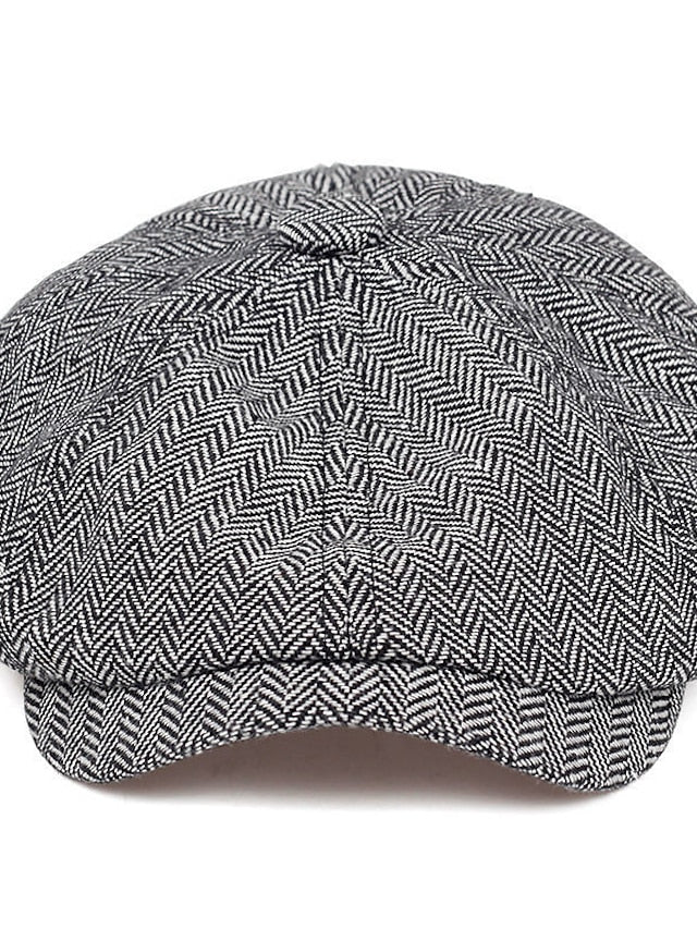 Hat Beret Hat Black Light Brown Brown Outdoor Street Dailywear Print Stripe Windproof Comfort Breathable for Women