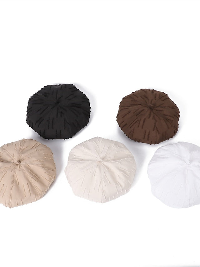 Fashion Black Beret Women Spring Summer Thin Breathable Painter Hat Trendy Artist Hat for Women