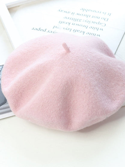 Hat Beret Hat Winter Hats Green Black Purple Outdoor Street Dailywear Knit Pure Color Comfort Warm Breathable for Women