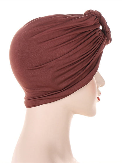Vintage Inner Turban Hat Fashion Female Bandana Headband Hair Cover Cap Ladies Head Wraps for Women