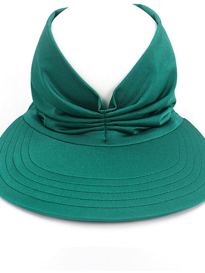 Sun Hat Floppy Hat Outdoor Daily Crystal / Rhinestone Solid / Plain Color Polyester Boho Casual Casual / Daily 1 pcs for Women