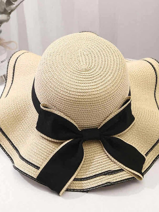 New Summer Straw Hats for Women Fashion Sunshade Beach Hat Travel Bow Big Brim Sun Hat Korean Version Wild Panama Hat Caps for Women