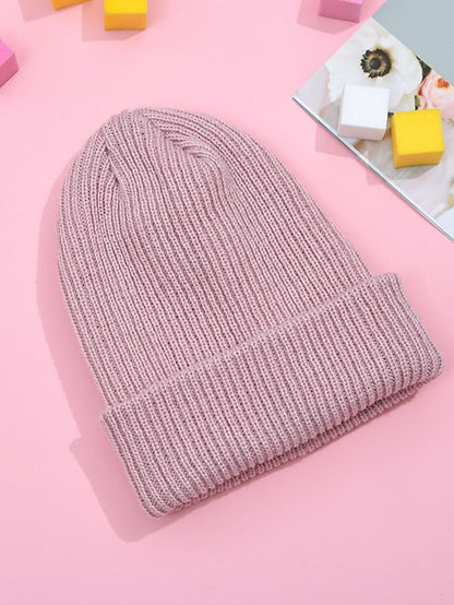 Hat Beanie / Slouchy Light Pink Black Wine Outdoor Street Dailywear Knit Pure Color Comfort Warm Breathable for Women