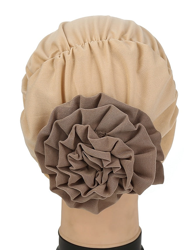 Stretch Inner Hijab Caps Muslim Hat Turban Femme Musulman Turbante Ready To Wear Hijab Bonnet Flower Indian Headwrap Loss Hair Cover for Women