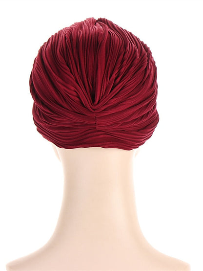 Indian Twist Knot Women Muslim Fold Hijab Turban Inner Caps Hair Care Hat Bonnet Headwear Wrap Head Scarf Femme Cover Beanies for Women