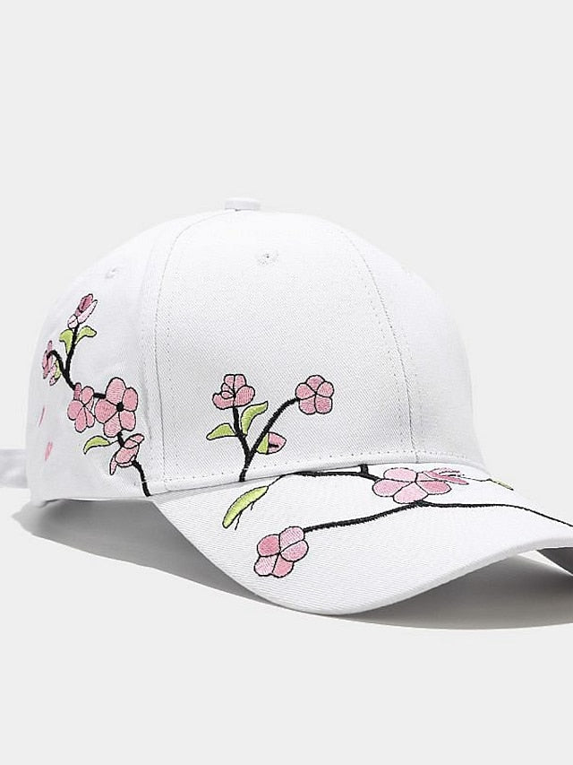 1pcs New High Quality Unisex Cotton Outdoor Baseball Cap Plum Embroidery Snapback Fashion Sports Hats For Men & Women Cap for Women