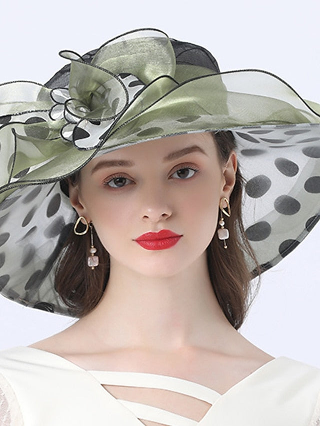 Hat Bucket Hat Sun Hat Green Black Purple Party Outdoor Dailywear Floral Floral Polka Dot Portable Windproof Comfort for Women