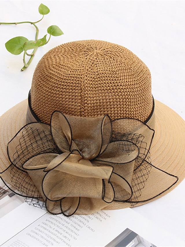 Hat Bucket Hat Sun Hat Pink Wine Khaki Party Outdoor Dailywear Floral Floral Portable Windproof Comfort for Women
