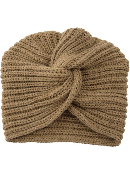 Muslim Inner Hijab Caps Bohemia Turban Cross Wrap Head Indian Hat Knitting Hijab Bonnet Turbante Cap for Women Wear for Women